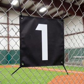 Wenqik 3 Pack Flex Vinyl Sports Field Number Signs, 15 ×15 Inch Number Markers for Court, Batting Cage, Marathon & Outdoor Sports Events(1/2/3)
