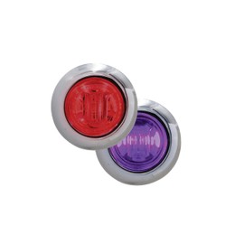 Maxxima 3/4" Round LED Red Clearance Marker with Purple Auxiliary, for Trucks and Heavy Duty