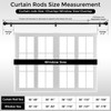 Wolistsa 2 Pack Curtain Rods 36-60 Inch, Black 1 Inch