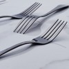 Black Dinner Fork Set, Seeshine 7.8-inch Stainless Steel Shiny Black