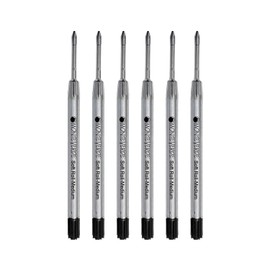 Monteverde Ballpoint Pen Refill, Medium Point, Black Ink, 6 Pack (P133BK)