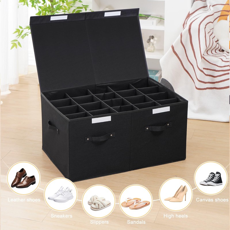 FBBABB Large Shoe Organizer for Closet Fits 20 Pairs, Shoe