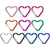Calsgkspray Aluminum Alloy Heart Shaped Carabiner Clip Keychain Clip Spring
