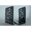 Music Themed Bookend - A Pair of Black Treble Clef