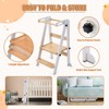 Gewitt Foldable Toddler Kitchen Stool Helper - Adjustable Height Toddler