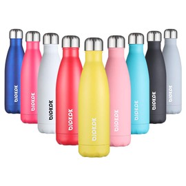 BJPKPK Insulated Water Bottles -17oz/500ml -Stainless Steel Water bottles,Sports water bottles Keep cold for 24 Hours and hot for 12 Hours,BPA Free kids water bottles for School-Goldenrod
