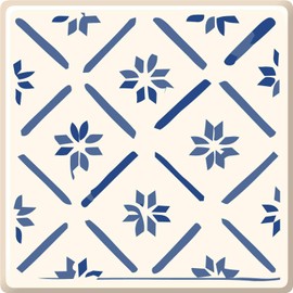 Poromoro Spanish Portuguese Azulejo Style Peel and Stick Backsplash Tile Stickers Set of 16 pcs(3.9_35)