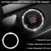 JINGSEN Car Steering Wheel Logo Caps, Bling Car Interior Set