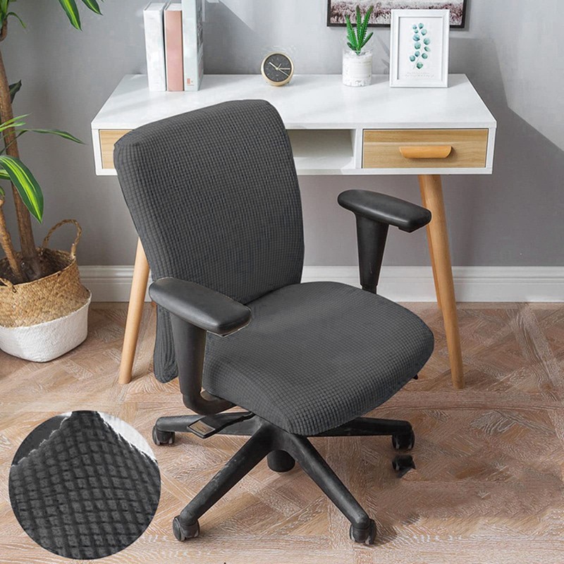 Fenteer Stretch Office Covers Seat Cover Slipcover Desk Seat Cushion
