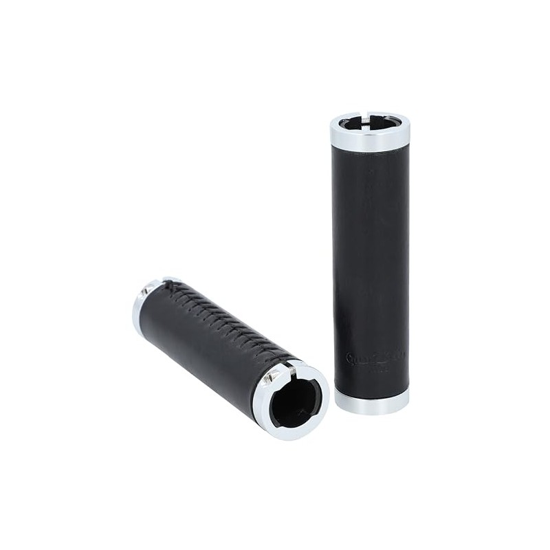 Gusti Gary F Bicycle Handlebar Grip Leather Black Stainless Steel