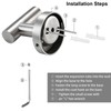 ProChosen 4 Pack Towel Hooks, Wall Coat Hook Bathroom Matte