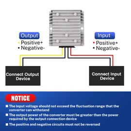 DC DC Stabilizer 8V-40V to 13.8V Boost Buck Converter 15A, Waterproof Automatic Converter Voltage Regulator Auto Step Up/Down 13.8V Volt Transformer Module