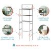 Zenna Home Over the Toilet Storage Shelf Space Saver, Behind