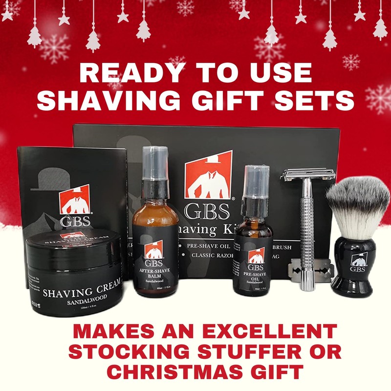 GENTS Complete Shaving Kit Gift Set for Men - Safety