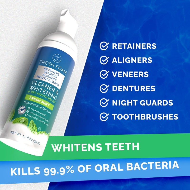 Aligner & Retainer Cleaner Fresh Foam – Dry Mouth Relief,