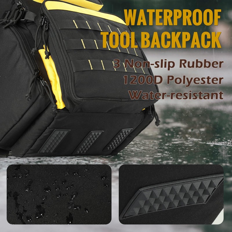 VISMIX Tool Backpack, Large Tool Bag Backpack for Men Heavy