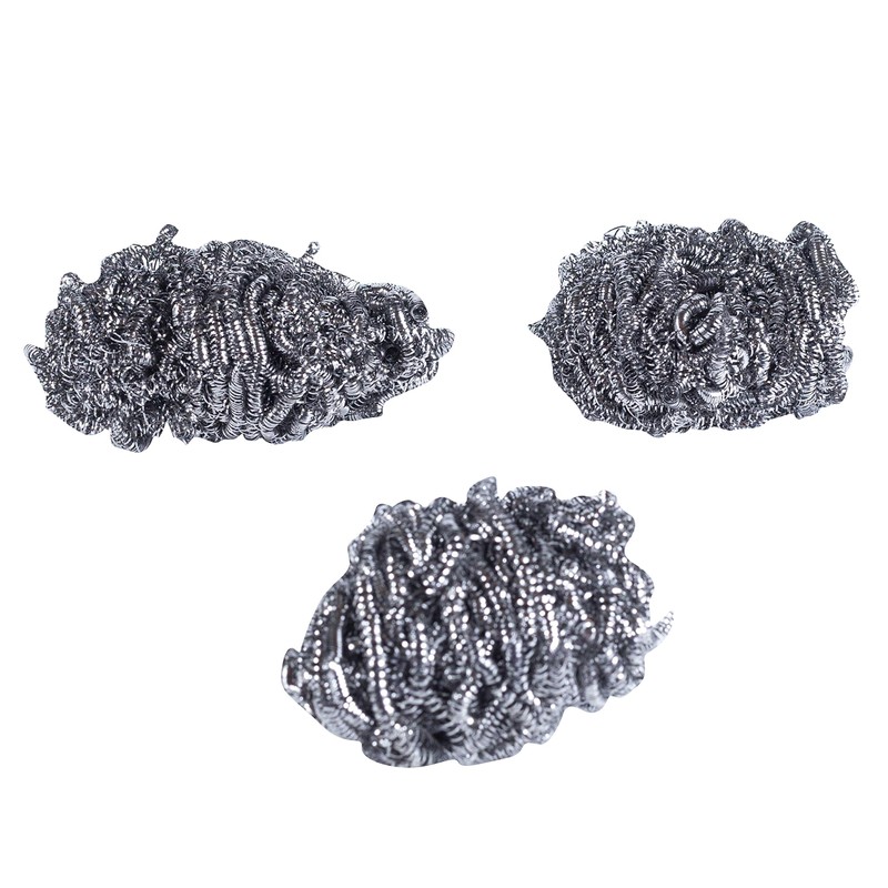 Jacent Everyday Stainless Steel Scourers, 3 Per Pack - 1
