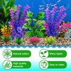 QUOZUO QUOZUO Fish Tank Accessories Artificial Plants, 9pcs Green Aquarium