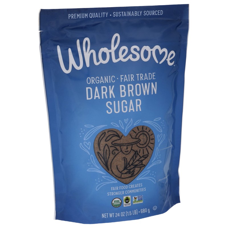 Wholesome Sweeteners 24-Ounce Organic Dark Brown Sugar, Fair Trade, Non