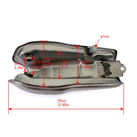 Tarazon 2.4 Gallon 9L Cafe Racer Gas Fuel Tank for Honda, Yamaha, Suzuki, Kawasaki - Universal Vintage Custom Tank