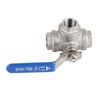 Stainless Steel SUS304 Pipe T Port Ball Valve Three Way