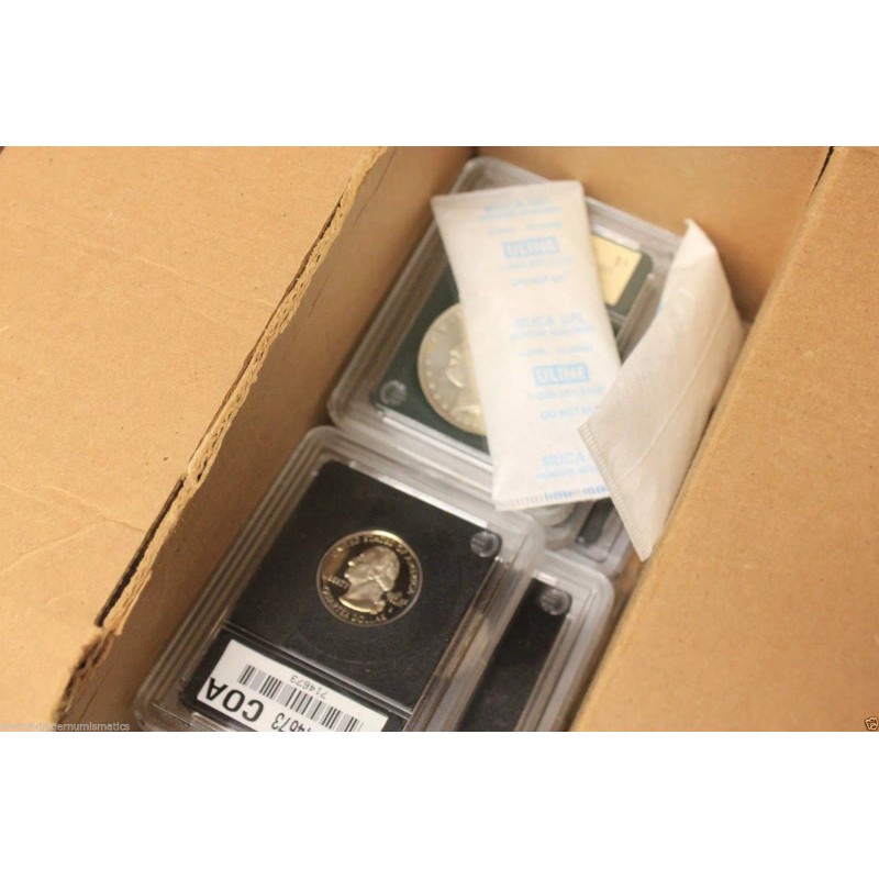 Uline 100 Silica Gel Packet 1/2 Gram Desiccant Currency Coin