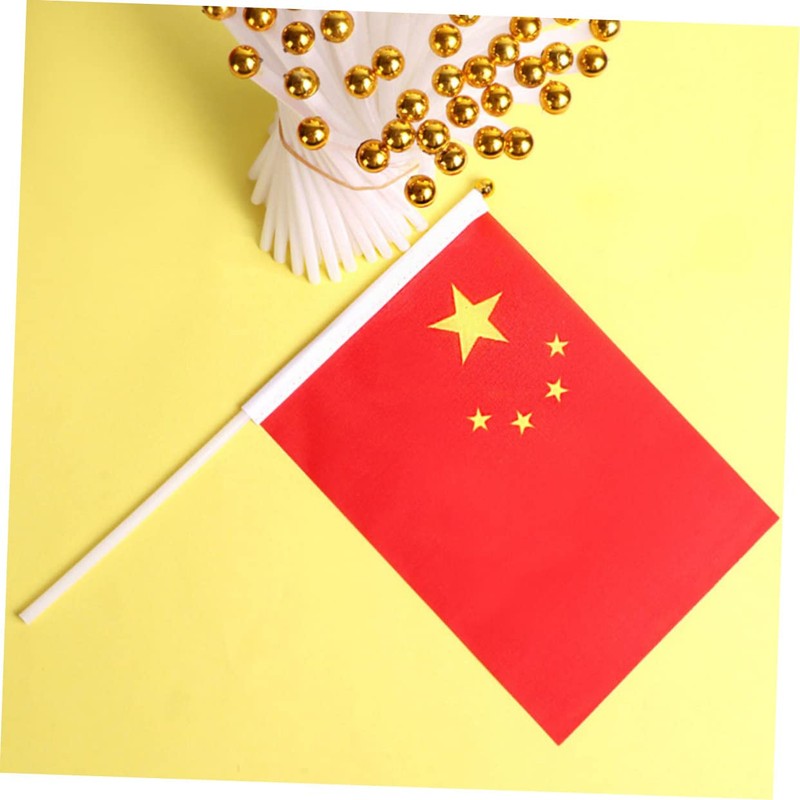 Kisangel 50pcs Handheld Chinese Flags National Flag of China Hand-waved