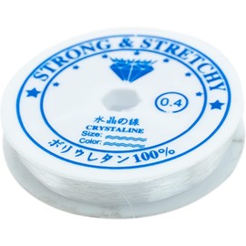 SZCXDKJ Clear Stretch Elastic 0.4mm 24 metres Elastic Beaded String for DIY Jewellery Making Necklace Bracelet Beading Thread