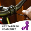 PATIKIL M5x18mm Titanium Bicycle Stem Bolt, 6 Pack Hex Tapered