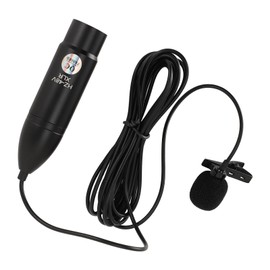 Omni Directional XLR Lavalier Microphone with 48V Phantom Power, Noise Reduction, Metal Lapel Clip and Windscreen, Great Lav Mic for Recording, Interviews, Speeches