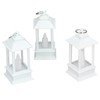6PCS Ramadan Decorative Lights House Shape Plastic Wind Light Fireplace