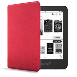 Forefront Cases Case for Tolino Shine 4th Generation - Red - Thin & Lightweight, Smart Auto Sleep/Wake Protective Case, Pouch for Tolino Shine 4th Generation, 2022