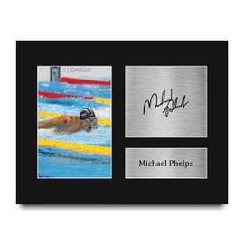 HWC Trading Michael Phelps Swim Team USA Gifts Printed Signed Autograph Picture for Swimming Memorabilia Fans - US Letter Size