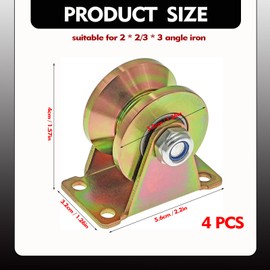 Stainless Steel Sliding GateRoller Wheel Bearings MFCGHXR Heavy Duty Casters & Pulley: Galvanized Steel Wheel for Long Term Use - Perfect for Guiding Ropes and Hoisting Objects - Capacity Up to 200kg