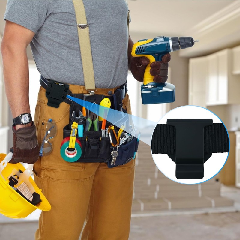 MELOTOUGH Magnetic Tool Holder Strong Magnetic Belt Clip for Screws,Nails,Wrench,Hammer,Pliers,Screwdriver,Trowel,Sockets