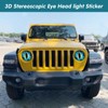 Damwot Beast Eyes Headlamp Decals for Jeep Headlights, 3D Round