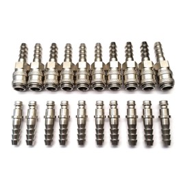 Rectus 21 Type - Quick Connector Set with 8mm Hosetail Used on Water Fed Pole Systems 10 Pack