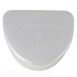 Slim Orthodontic Dental Case x 2 - Colour & Glitter Choices for Retainers, Bleaching Trays, Dentures & More (Glitter Pink & Glitter Purple)