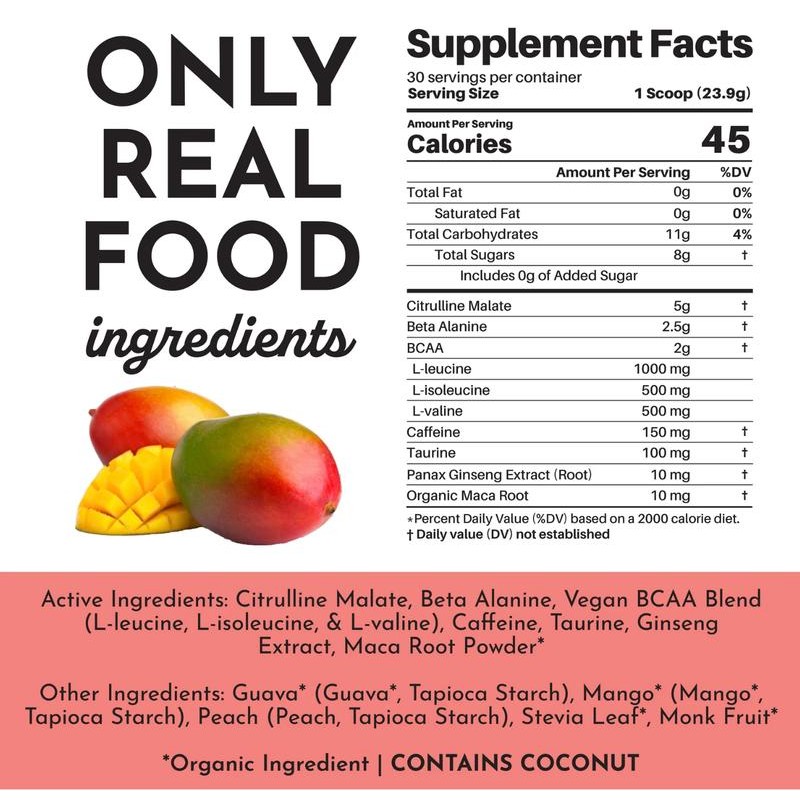 Just Ingredients Guava Mango Pre-Workout