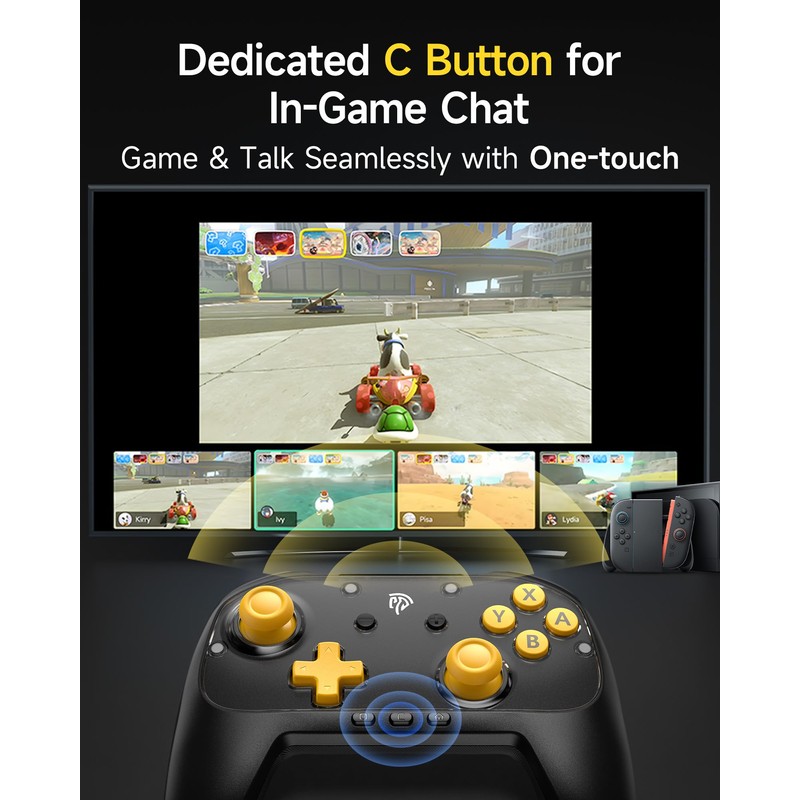 EasySMX S10C Wireless Switch 2 Pro Controller, Hall Effect Joysticks,