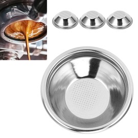 3pcs 54mm Coffee Portafilter Filter Basket Stainless Steel Pressurized Porous Portafilter Single Cup Sieve for Coffee Making