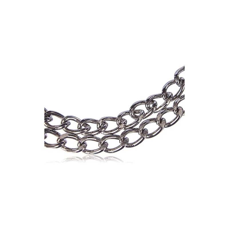 Nobby Chains Choker Two Rows Chrome, 45 cm/ 2.5 mm