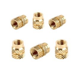 120Pcs Gold 3D Printing Brass Nuts M3x4x5mm Threaded Insert Knurled Nuts M3 Heat Set Inserts Knurled Heat Embedment Brass Nut for 3D Printing Parts Automotive Plastic Shell,Nut Inserts