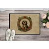Caroline's Treasures DAC2439MAT Tibetan Terrier Christmas Flowers Doormat Front Door