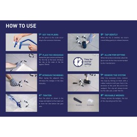 Peygran® 1/51" (0.5mm) 500 Spacers Leveler Clips for Tile Leveling System, Professional Ceramic Tile and Stone Installation