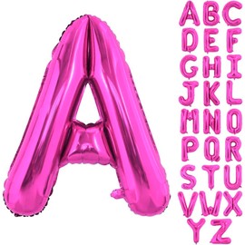 40 Inch Large Hot Pink Letter A Balloons Alphabet A Letter Balloons Foil Mylar Letter A Balloons for Birthday Party Anniversary New Year Graduation Wedding