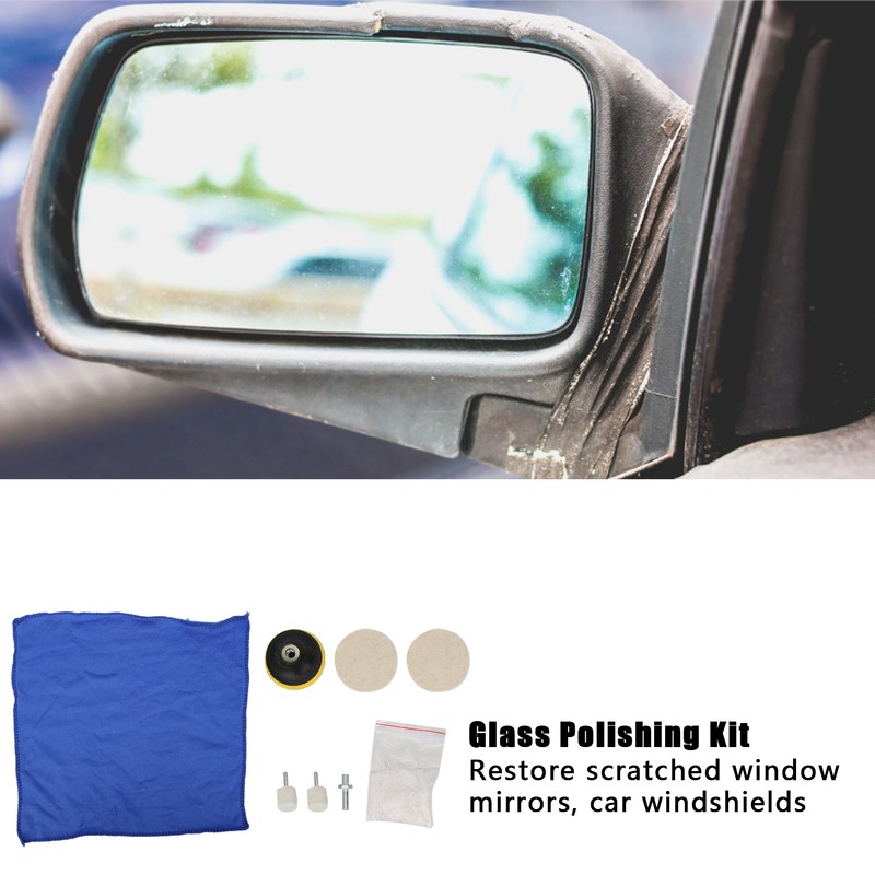8pcs / set 70g Glass Scratch Remover Powder Polishing Kit