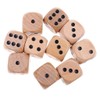 Unknown 10pcs Large D6 Wooden Dice Set 2 cm Natural