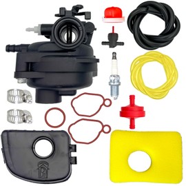 Gbeneiac 799583 Carburetor for B&S 593261 591160 595656 591979 08P502 8P502 09P602 9P602 300E 450E 500E 550EX Series 125cc 140cc Lawnmower with 799579 Air Cleaner Foam Filter 595660 Air Cleaner Cover