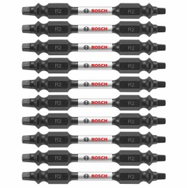 BOSCH ITDESQ225B 10-Pack 2-1/2 in. Square #2 Impact Tough Double-Ended Screwdriving Bits